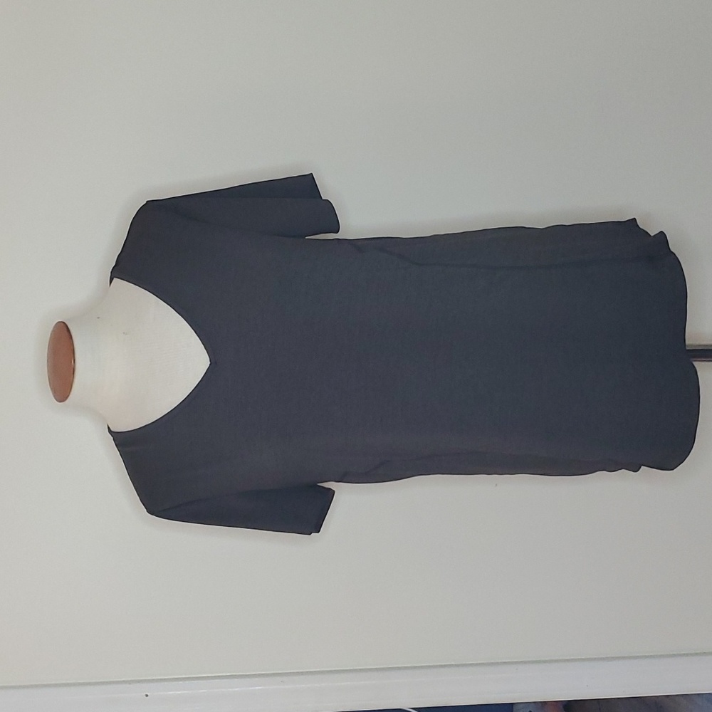 Kimmery, gray and black, exercise, workout, top, size XL, v-neck